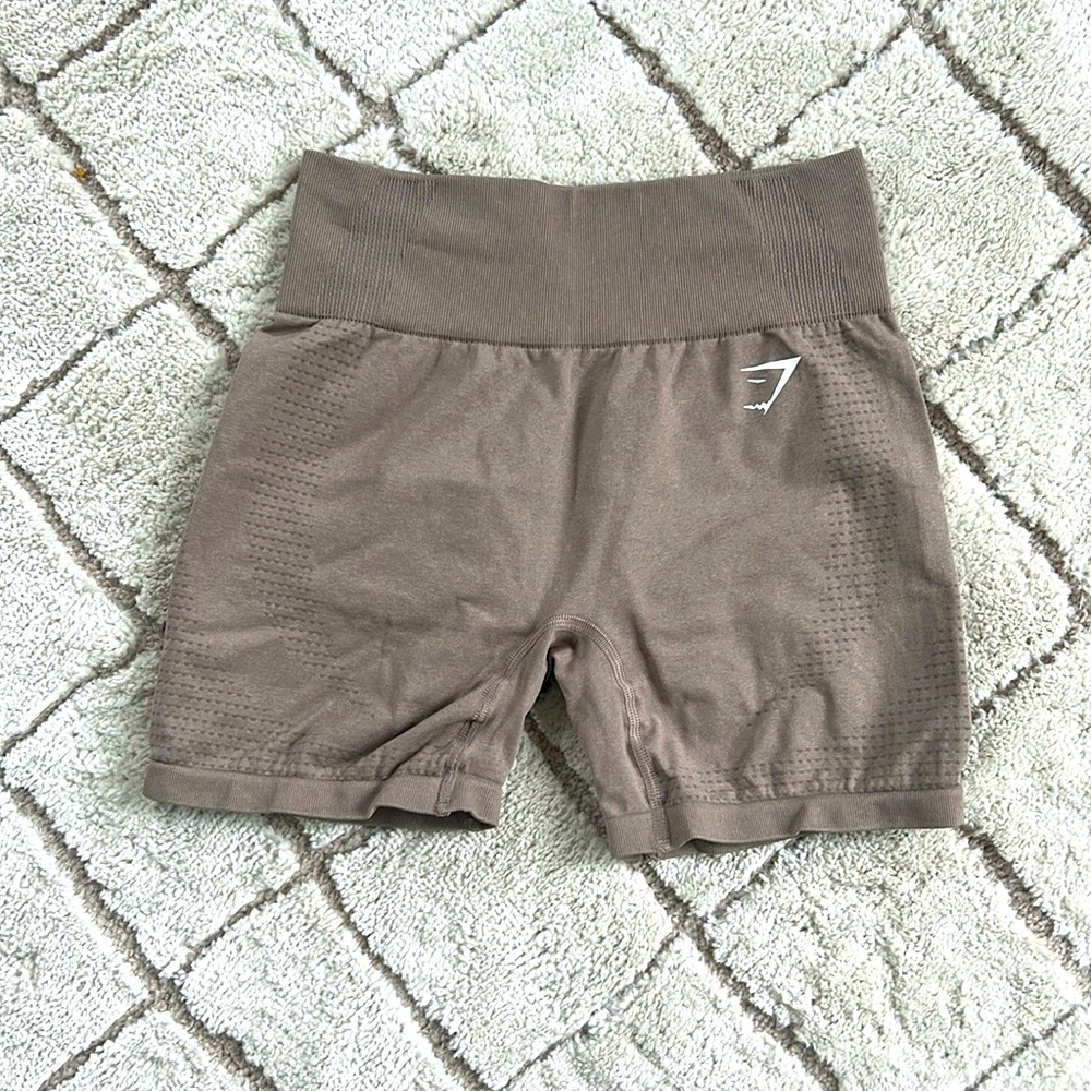 Womens Gymshark Vital Seamless shorts Tan Taupe